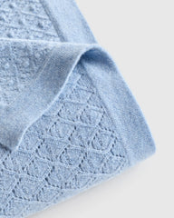Mongolian Cashmere Pointelle Baby Blanket - One Size / Ivory