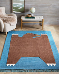 Playful Animals Hand-Tufted Wool Rug - 3' x 5' / Bear