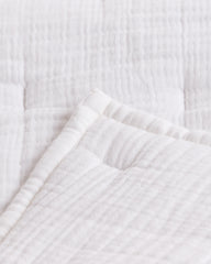 Organic Cotton Gauze Toddler Quilt - One Size / White