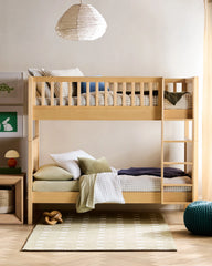 Natural Wood Twin over Twin Convertible Bunk Bed - One Size / Natural Wood