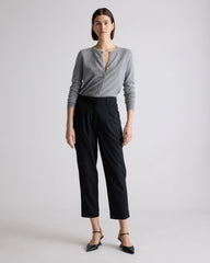 Drapey Twill Tapered Trouser - 0 / True Black