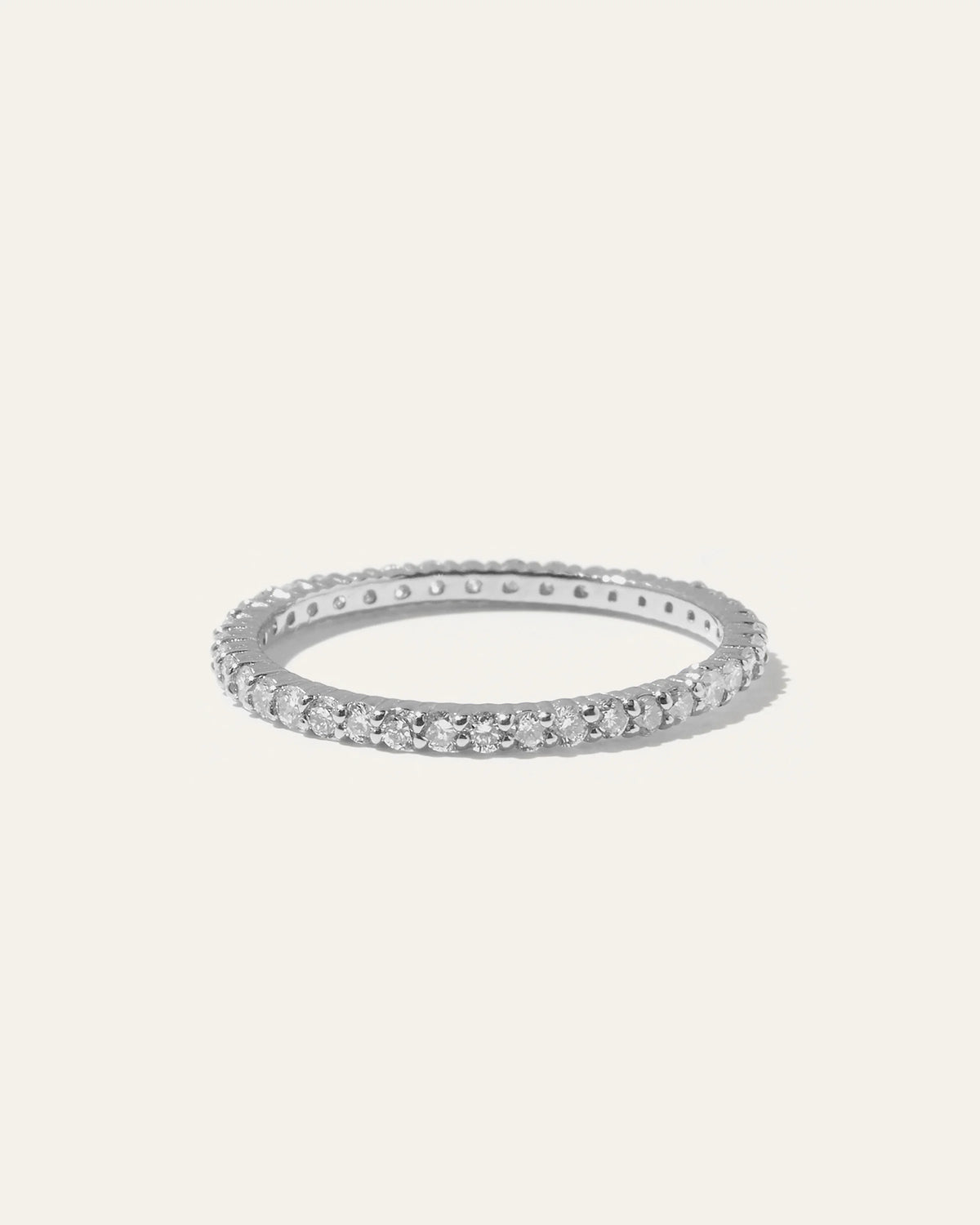 Diamond Shared Prong Eternity Band - 4 / Yellow Gold
