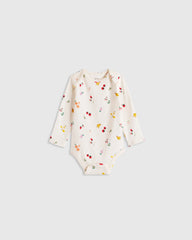 100% Organic Cotton Long Sleeve Bodysuit - 0-3M / Safari