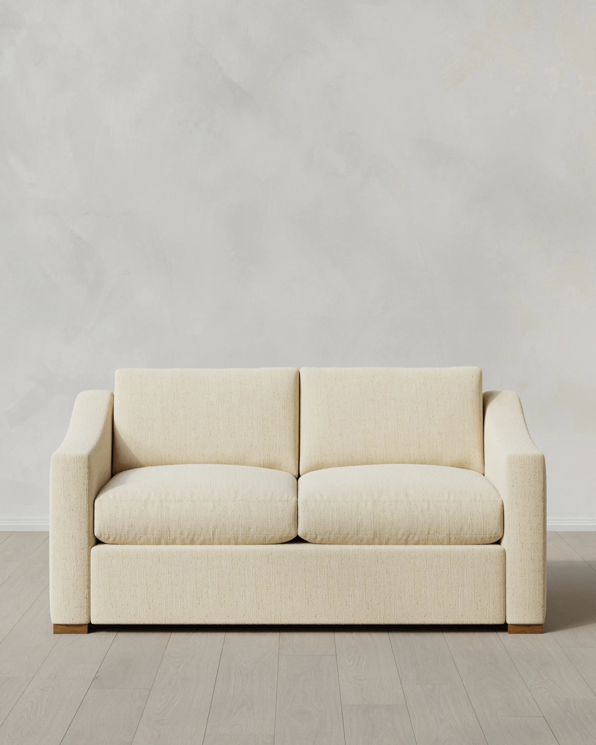 Hollis Slope Arm Sofa in Performance Chenille Linen Blend - 72" / Snow