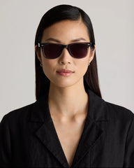 Walker Polarized Acetate Sunglasses - One Size / Clear Slate with Grey lens