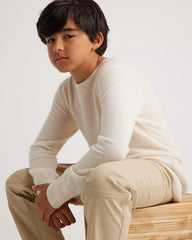 Washable Cashmere Crewneck Sweater - 6 / Heather Grey