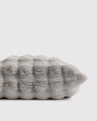 Ruched Faux Fur Pillow Cover - 20x20 / Glacier
