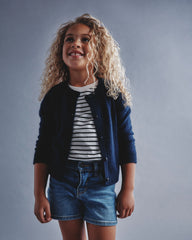 Girls Stretch Denim Short - 2T / Medium Wash