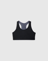 Girls Ultra-Form Reversible Racerback Bra 2-Pack - 6 / Black/Blue Fog