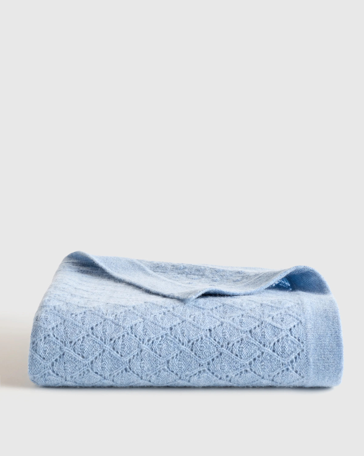 Mongolian Cashmere Pointelle Baby Blanket - One Size / Ivory