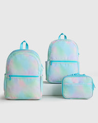 Recycled Double Pocket Backpack - One Size / Rainbow Clouds