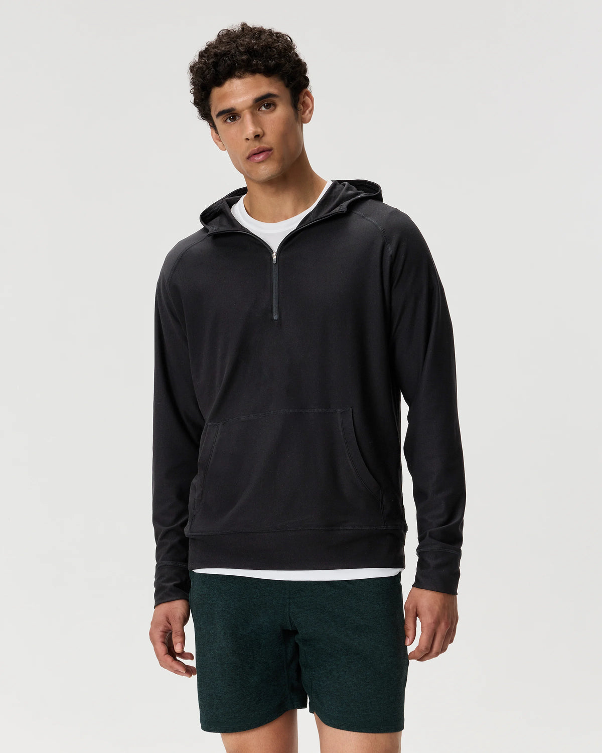 Flowknit Performance Half-Zip Hoodie - S / Heather Green