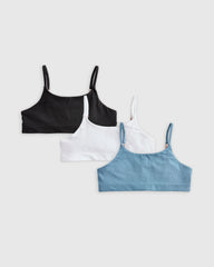 Organic Adjustable Bra (3-Pack) - 6 / Multi
