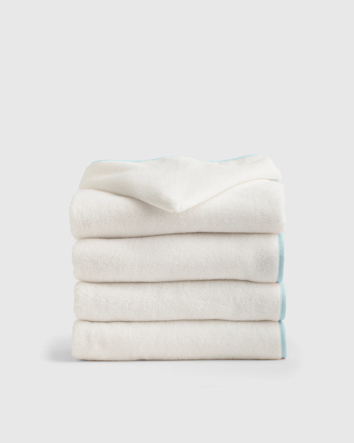 Organic Turkish Cotton Kids Hooded Towel Set 4-Pack - One Size / Light Blue