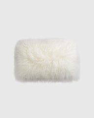 Luxe Mongolian Lamb Lumbar Pillow Cover - 12x20 / Ivory