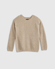 Washable Cashmere Fisherman Tunic Sweater - 6 / Oatmeal