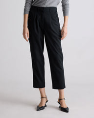 Drapey Twill Tapered Trouser - 0 / True Black
