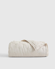 European Linen Toddler Dream Quilt - One Size / White