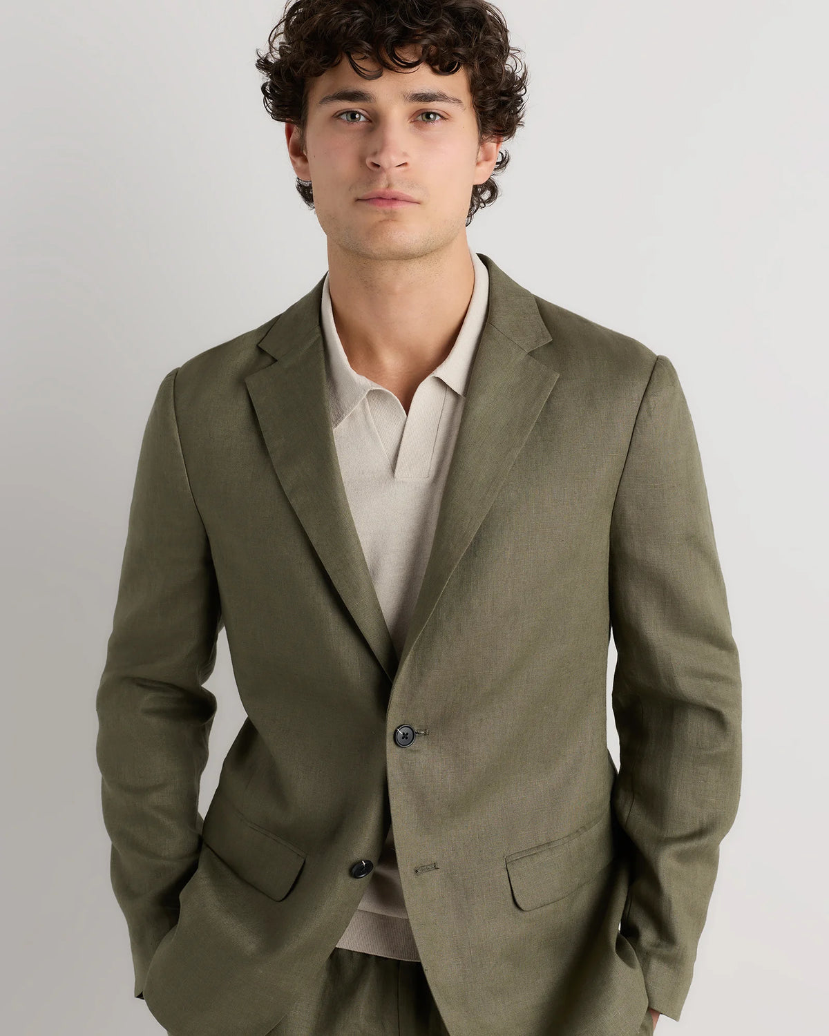 100% European Linen Blazer - XS / French Blue