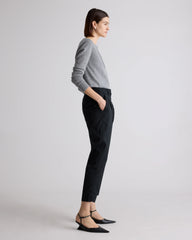 Drapey Twill Tapered Trouser - 0 / True Black