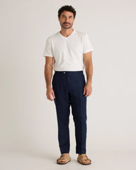 100% European Linen Dress Pants - 30X30 / Deep Navy