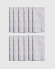 European Linen Wide-Hem Napkins (Set of 12) - One Size / Willowleaf Gingham