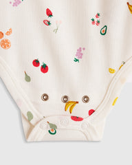 100% Organic Cotton Long Sleeve Bodysuit - 0-3M / Safari