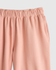 Girls Organic Cotton French Terry Wide Leg Pant - 6 / Pink Rose