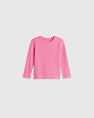 100% Merino Wool All-Season Base Layer Long Sleeve and Legging Set - 18-24M / Bright Blush