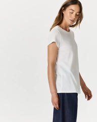 Cotton Modal Crew Neck Swing Tee - XS / White