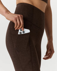 Ultra-Soft High-Rise Pocket Legging - XS / Heather Espresso