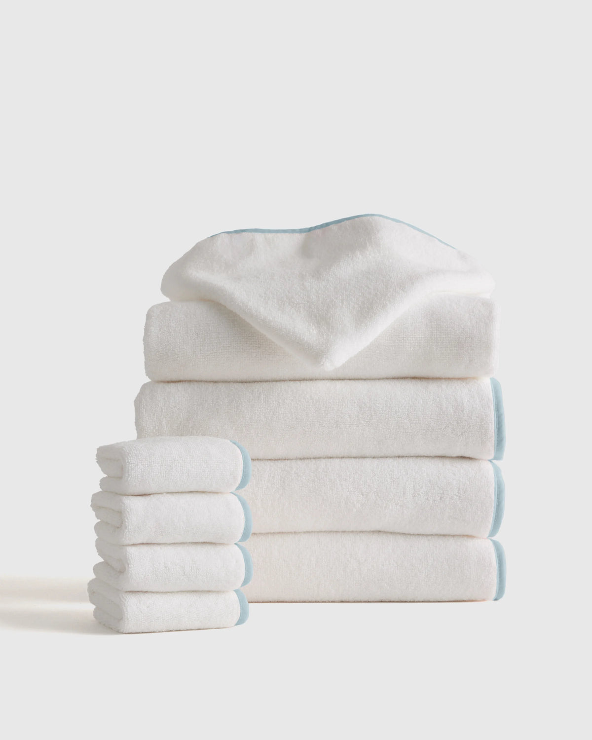 Organic Turkish Cotton Kids Bath Bundle 8-Pack - One Size / Light Blue