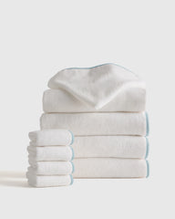 Organic Turkish Cotton Kids Bath Bundle 8-Pack - One Size / Light Blue