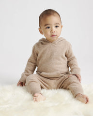 Washable Cashmere Hoodie - 9-12M / Oatmeal
