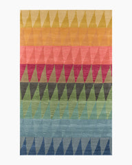 Rainbow Geo Hand-Tufted Rug - 3'6" x 5'6" / Red Multi