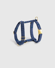 100% Cotton-Wrapped Nylon Dog Harness - XS / Navy