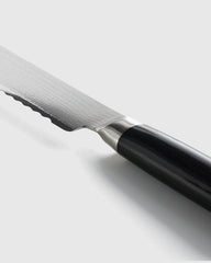 Essential Japanese Damascus Steel 9" Serrated Bread Knife - One Size / No Color