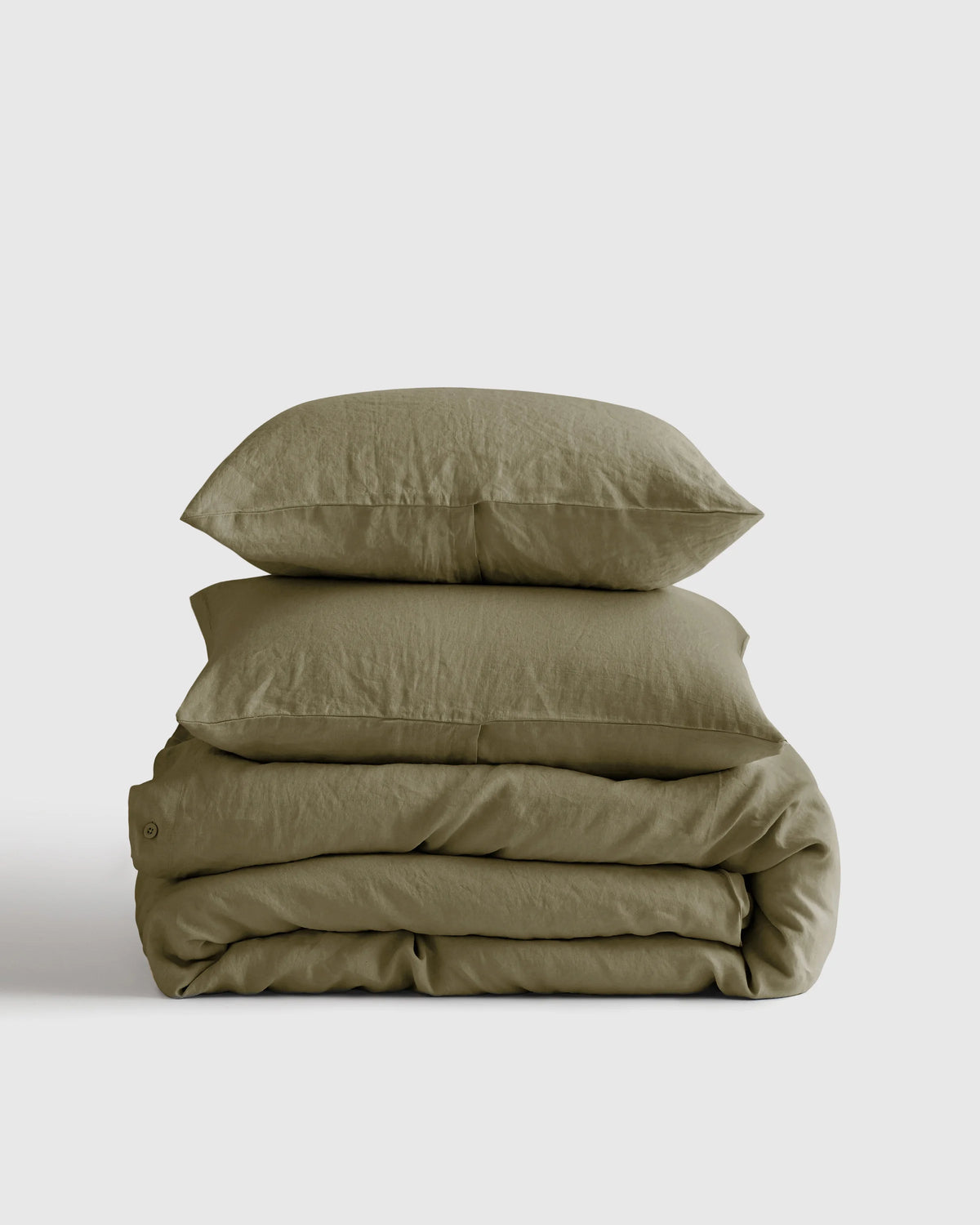 European Linen Duvet Cover Set - Twin / Peach