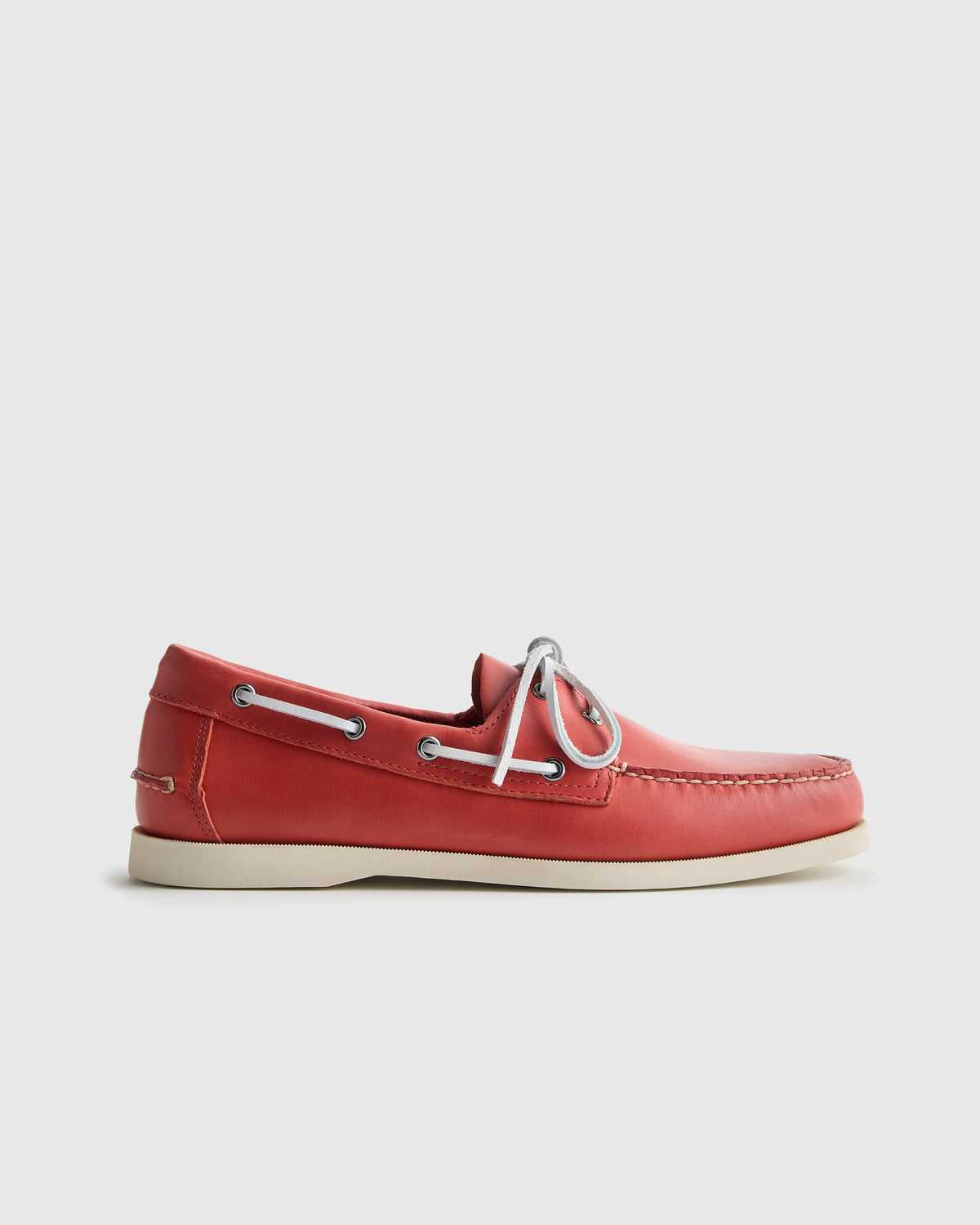 Water Resistant Leather Boat Shoe - 7 / Brunette