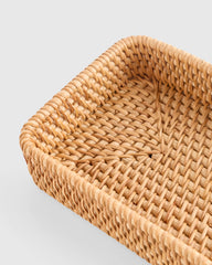Handwoven Rattan Bathroom Accessories Set - One Size / Natural
