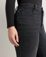 Curvy Bella Stretch Relaxed Straight Jeans - 24 / Charcoal Black