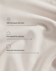 European Linen Stripe Sham Set - Standard / Natural/White Stripe