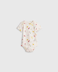 100% Organic Cotton Short Sleeve Bodysuit - 0-3M / Safari