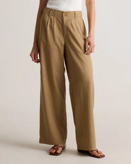 Drapey Twill Pleated Trouser - 0 / Baywood