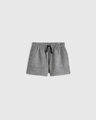 100% European Linen Drawstring Shorts - 6 / Vintage Pink Chambray