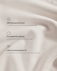 European Linen Dream Quilt - Twin / White