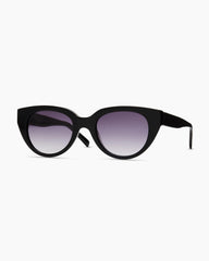 Capri Polarized Acetate Sunglasses - Standard / Black with Grey Gradient lens